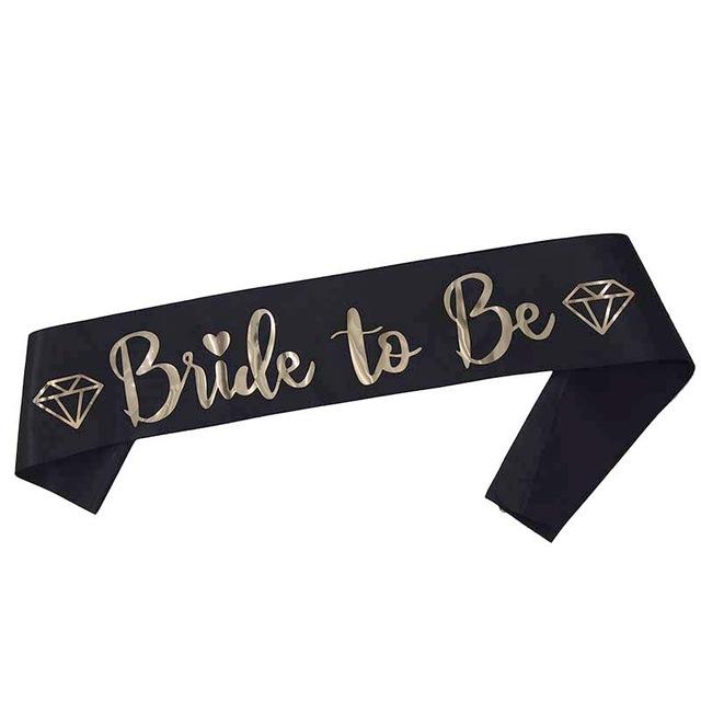 Braut Schärpe aus glänzendem Satin für den JGA, mit "Braut" Aufdruck, tolles Accessoire.
