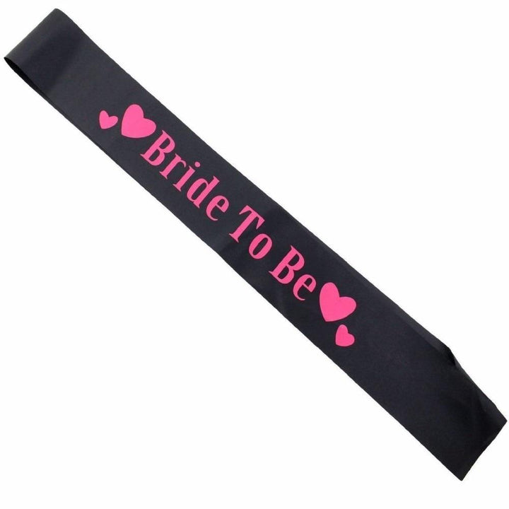Schärpe "Team Braut" für den Junggesellenabschied, Satin-Accessoire in Rosa, für die Party.