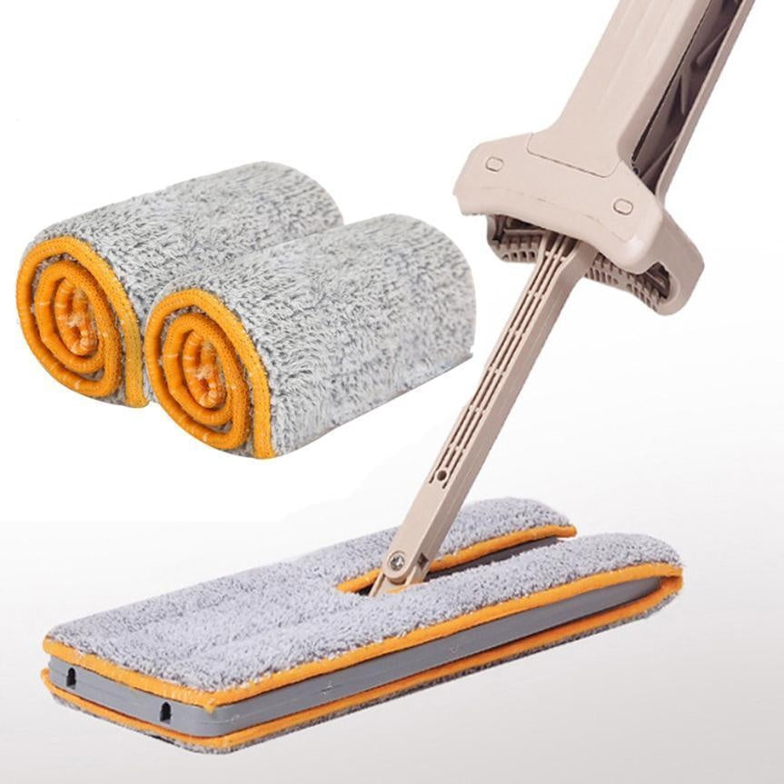 Set Ersatz-Mop-Pads aus Microfaser für den Doppelseiten-Wischmopp. Schneller Wechsel für gründliche Haushaltsreinigung.