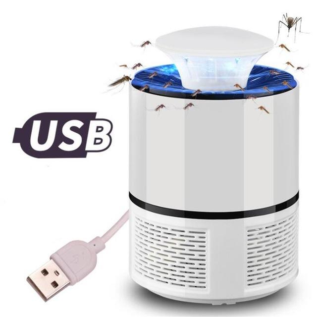 Effektive UV-Mückenlampe mit USB-Anschluss, geräuscharm und umweltfreundlich gegen Mücken und Insekten.