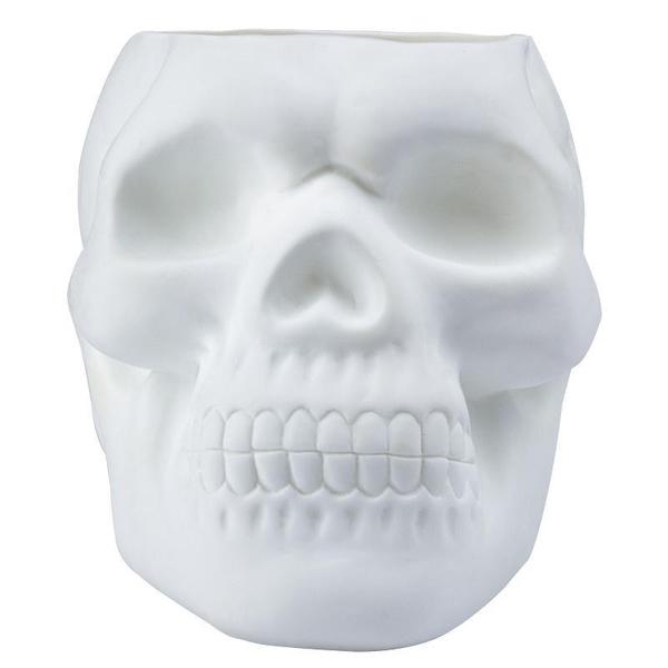 Multifunktionaler Totenkopf Halter für Pflanzen, Stifte, Pinsel; stilvolle & praktische Aufbewahrung.