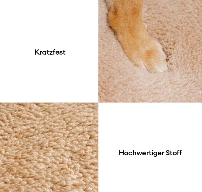 Komfortable Hundetreppe für kleine & ältere Hunde, weiche Stufen in Creme für sicheren Couchzugang & Gelenkschutz.
