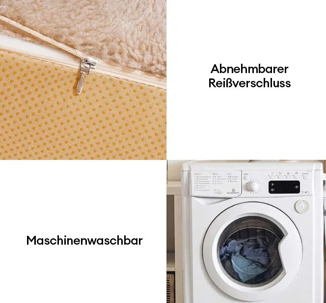 Vielseitige Hundetreppe als Kletterhilfe zum Bett oder Sofa, weiche Stufen in Grau schützen Hundegelenke.