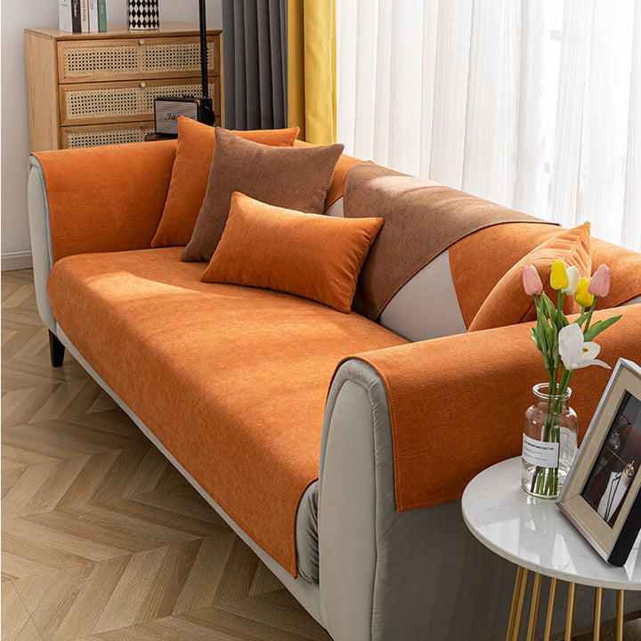 Luxuriöser Chenille-Bezug schützt Ihr Sofa; bringt Gemütlichkeit und Stil ins Heim.