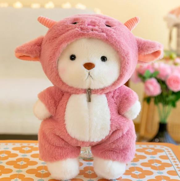 Dekorativer Plüsch-Teddybär als süße Ergänzung für jedes Kinderzimmer und weiches Spielzeug.