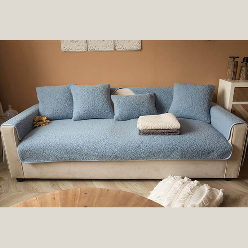 Hochwertiger Teddyfleece Sofabezug, warm, ultraweich und schützt Ihr Sofa nachhaltig.