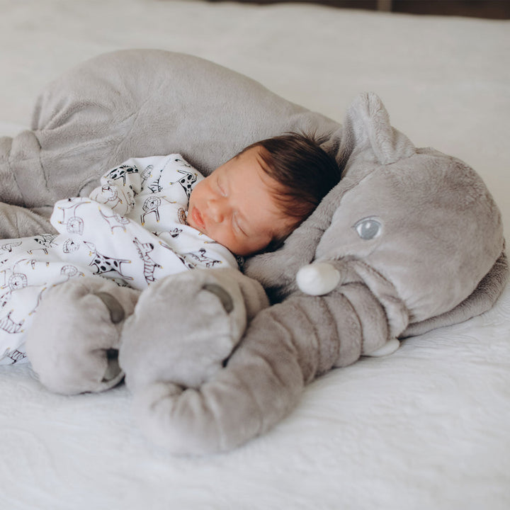 Großes 40cm Plüschtier Elefant für Kinder. Gemütliches Kuschelkissen und weiches Spielzeug für das Kinderzimmer.