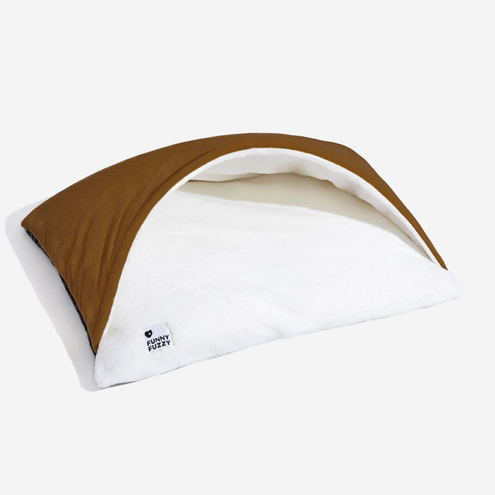 Luxuriöses, extrem weiches Kuschelbett für Hunde, flauschiger Welpenschlafsack für entspannten Schlaf.