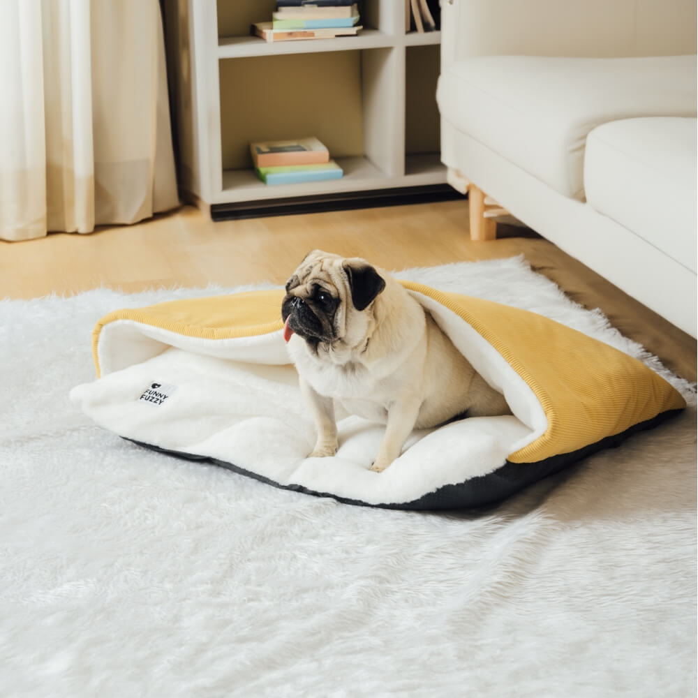 Waschbares Hundebett Welpenschlafsack, weiches Kuschelbett für kleinen Hund, Hygiene leicht gemacht.