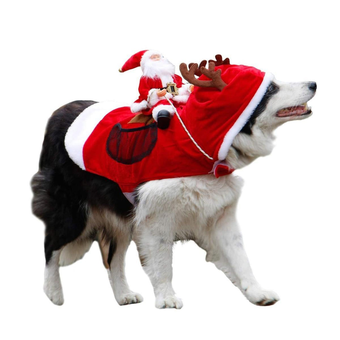 Dein Hund als Weihnachtsmann: Festliches Kostüm für unvergessliche Weihnachtserinnerungen.