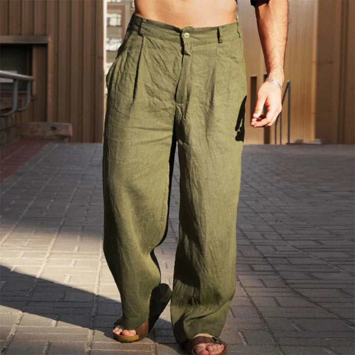 Bequeme, atmungsaktive Herren Freizeithose, perfekt für warme Tage und Urlaub. Leichte, weite Sommerhose.