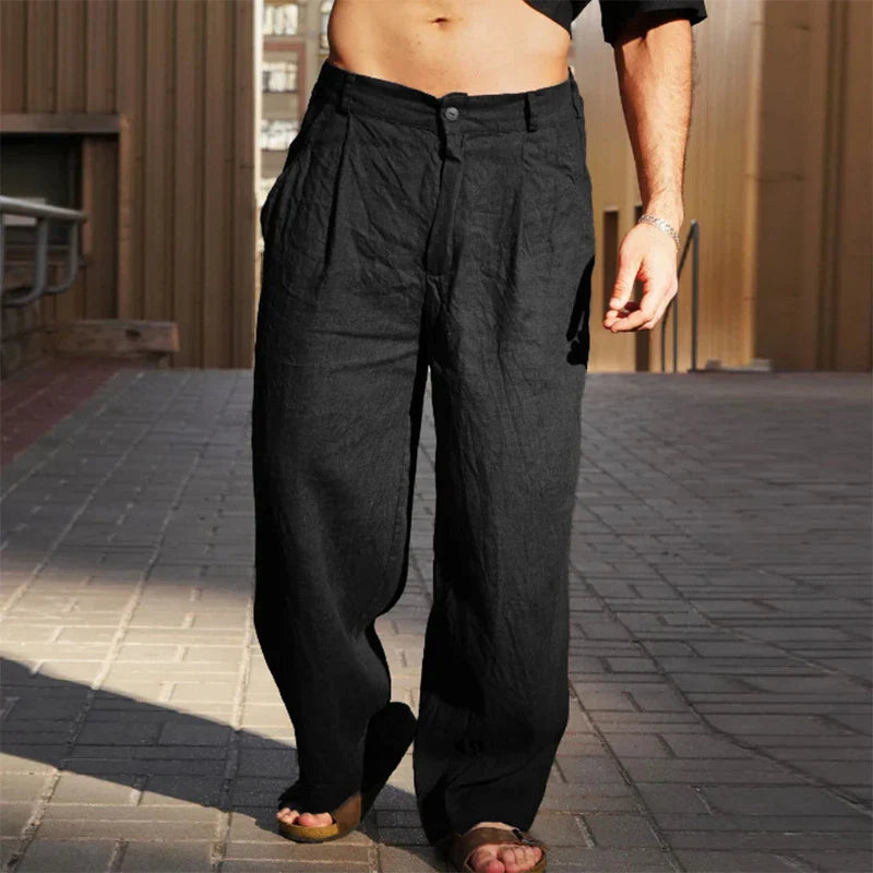 Luftig-leichte Herrenhose für den Sommer, weite Freizeithose für maximalen Komfort und entspannte Tage.