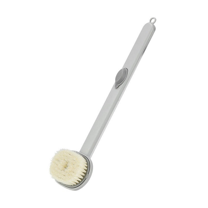 Lange Rückenbürste mit Flüssigkeitsspender für Wellness-Peeling & entspannende Hautpflege.