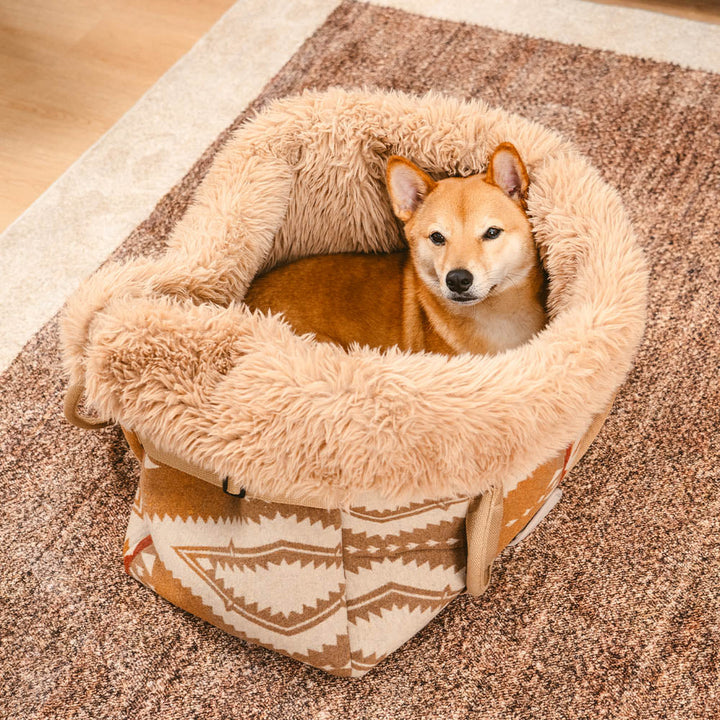 Praktische Transportbox & gemütliches Tierbett für kleine Hunde & Katzen, wendbar und robust.