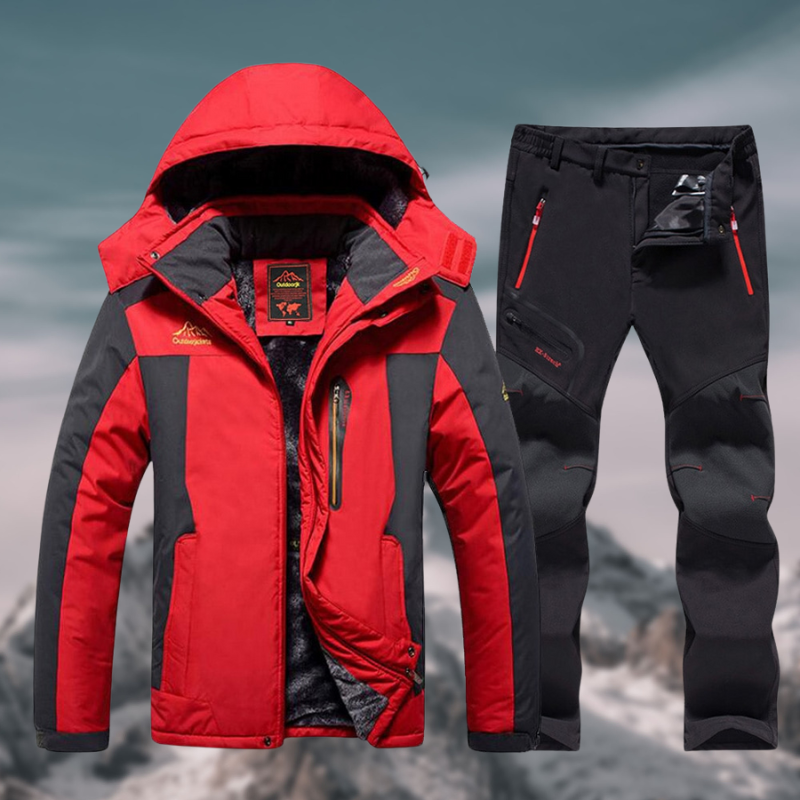 Warme, wasserdichte Herren Winterjacke aus Funktionsmaterial, ideal für Outdoor, Wandern, Klettern & Schneeaktivitäten.