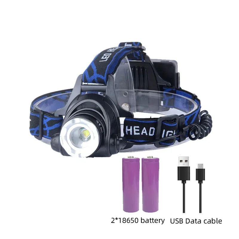 Widerstandsfähige LED Stirnlampe mit Zoom für extreme Outdoor-Bedingungen und schlechtes Wetter.