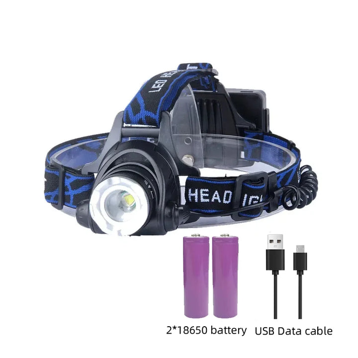 Widerstandsfähige LED Stirnlampe mit Zoom für extreme Outdoor-Bedingungen und schlechtes Wetter.