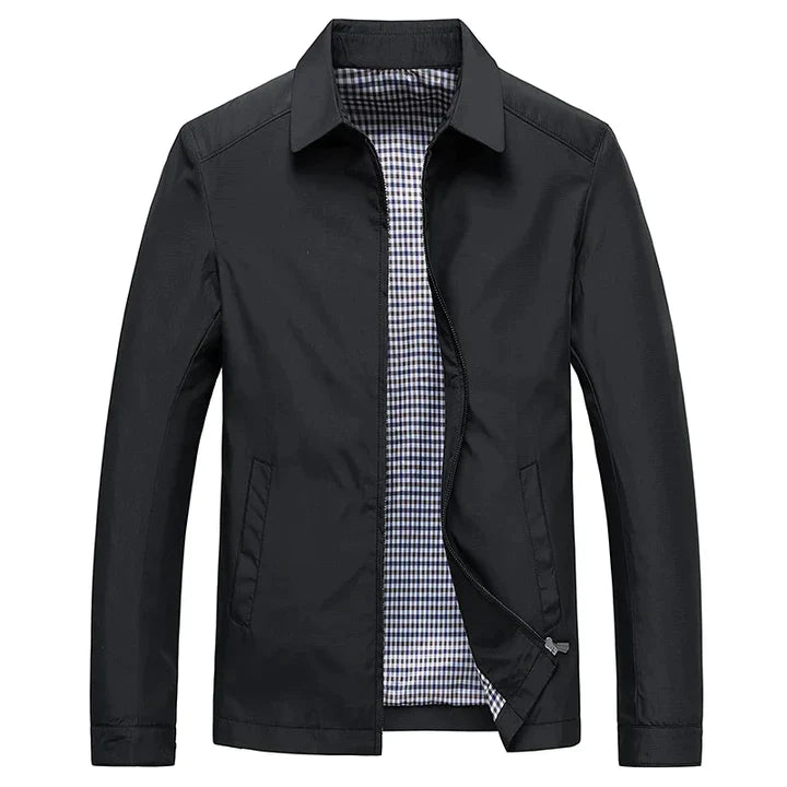 Leichte, winddichte Herren Übergangsjacke in Blau. Wasserabweisend, ideal für kühle Tage & Outdoor-Aktivitäten.