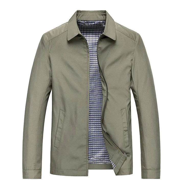 Vielseitige Herren Übergangsjacke, winddicht & wasserabweisend. Ein stilvoller Allrounder für Frühling & Herbst.