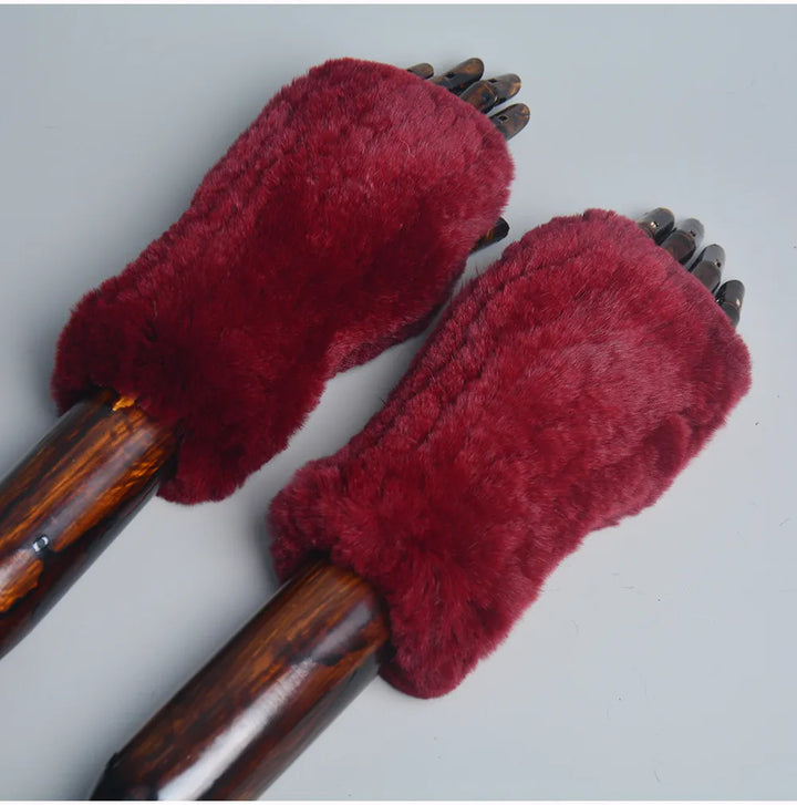 Elegante fingerlose Damen Winterhandschuhe, ideal für Stadt & Freizeit, halten schön warm.