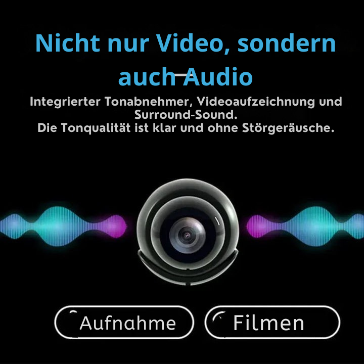 Kompakte Wifi Innenkamera mit Nachtsicht für diskrete Überwachung zu Hause oder im Büro.