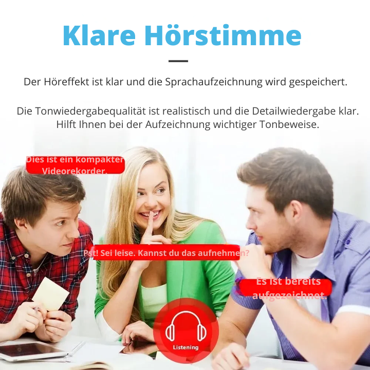 Einfach zu installierende WLAN Kamera für innen mit Bewegungserkennung und klarer Nachtsichtfunktion.