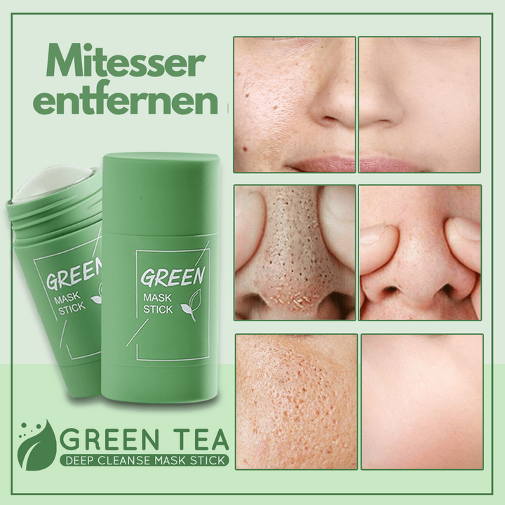 Tea Stick Gesichtsmaske mit Grüntee & Retinol für glatte, geklärte und jünger aussehende Haut.