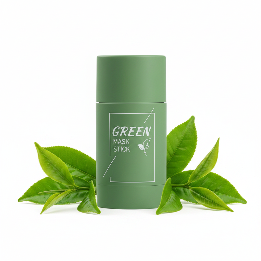 Grüne Teestick Gesichtsmaske mit Retinol zur Klärung und Glättung der Haut für Damen.