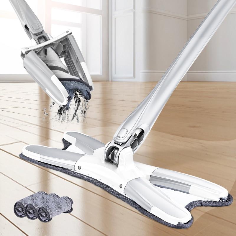 X-Typ Flachmopp für effiziente Bodenreinigung aus Mikrofaser. Perfekt für nass & trocken.