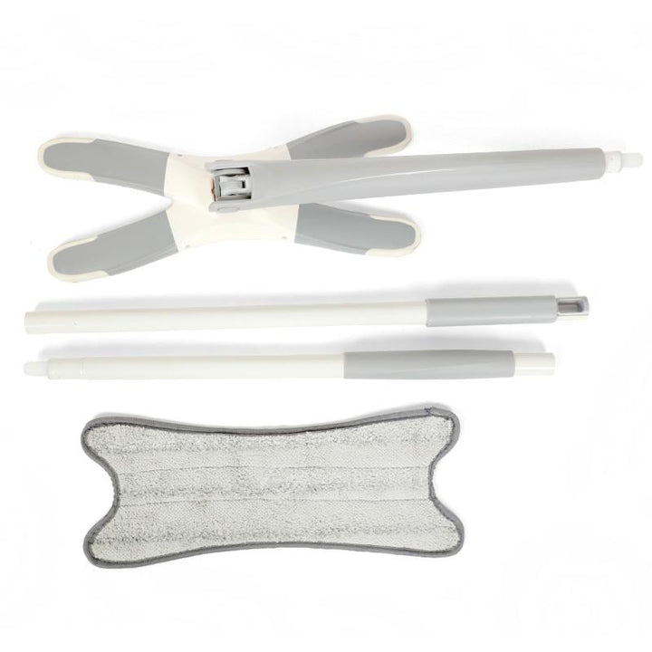 Schonender X-Typ Flachmopp mit Mikrofaser für optimale Bodenpflege ohne Kratzer auf empfindlichen Oberflächen.