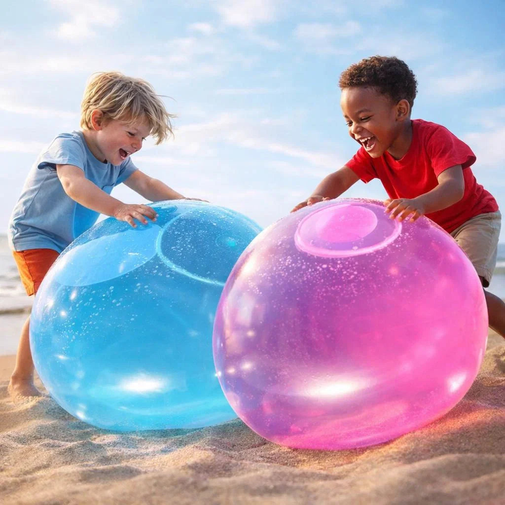 XXL Reißfester Gummiball für Kinder; aufblasbar & langlebig; ideal für Garten, Strand & Outdoor-Spielspaß.