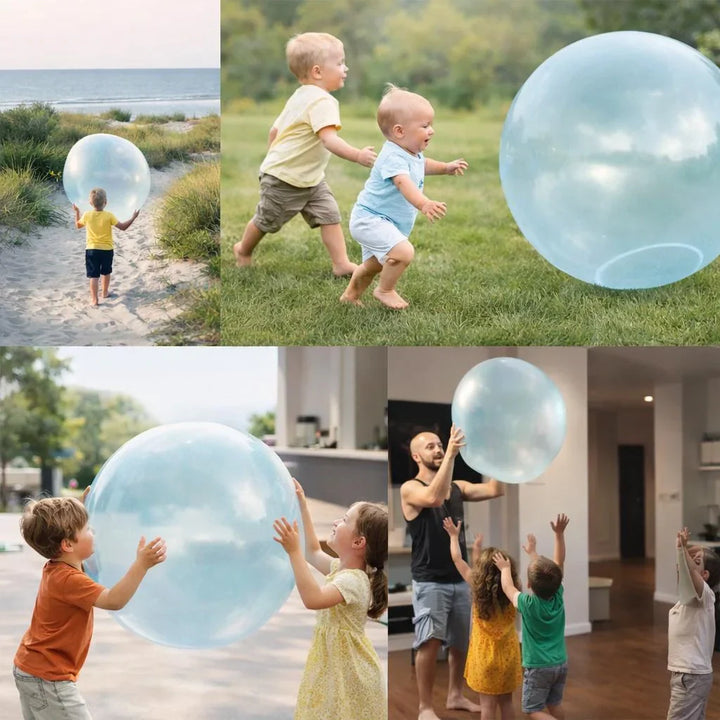 Großer, aufblasbarer Gummiball für Kinder; reißfest & sicher; ideal für Familie und Sommerspaß.