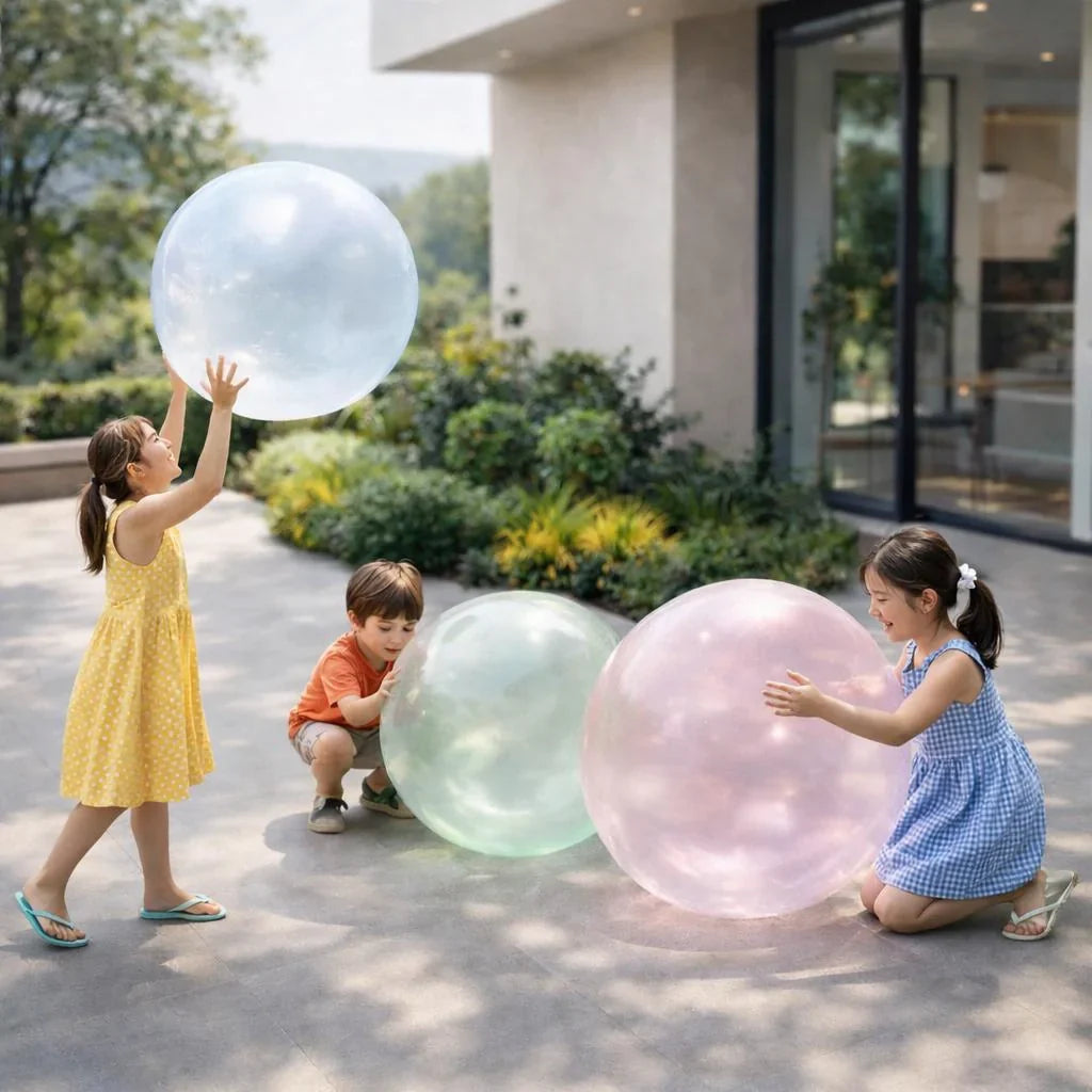 Reißfester Kinder-Spielball, aufblasbar; sicherer Gartenspielzeug-Gummiball für Kleinkinder.