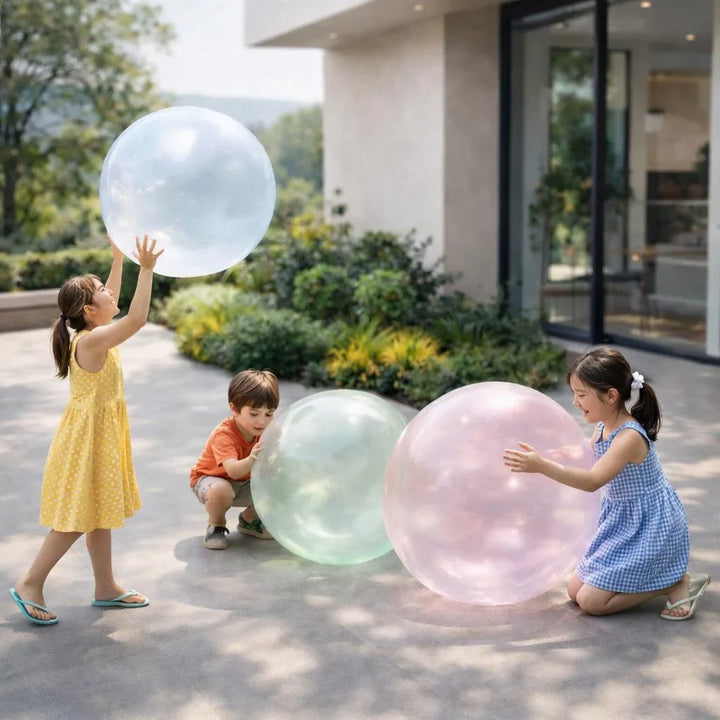 Reißfester Kinder-Spielball, aufblasbar; sicherer Gartenspielzeug-Gummiball für Kleinkinder.