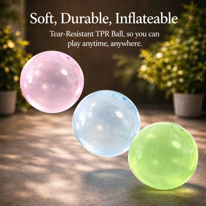 Sicherer, langlebiger Gummiball für Kleinkinder; aufblasbar & reißfest; ideal für Outdoor-Spielspaß.