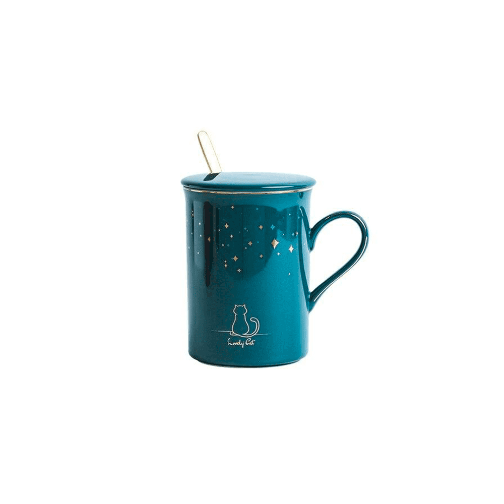 Zauberhafte Katzen-Tasse mit einzigartigem Katzenschwanz-Henkel aus Keramik, ideal für Katzenliebhaber & Tee.