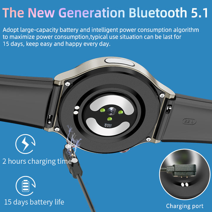 Robuste Smartwatch für Damen & Herren, mit EKG, SpO2 & Herzfrequenz für aktive Nutzer.