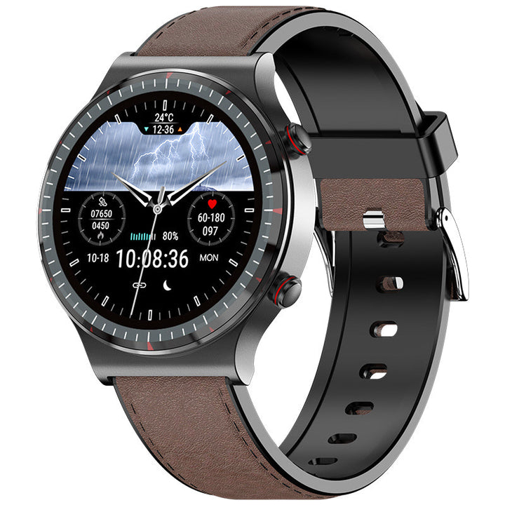 Gesundheits-Wearable mit EKG, Blutsauerstoff (SpO2) & Herzfrequenz; komfortables Design.
