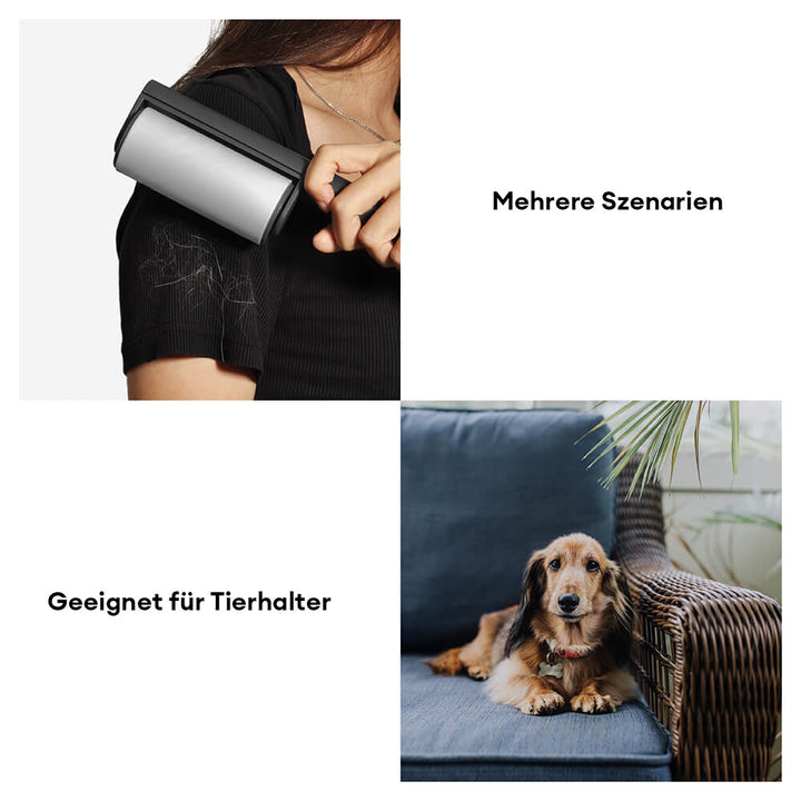 Stehender Zylinder Fusselroller für Möbelreinigung, ideal gegen Tierhaare & Fusseln auf Polstern & Textilien.